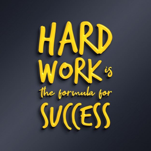 hard work is the key to success