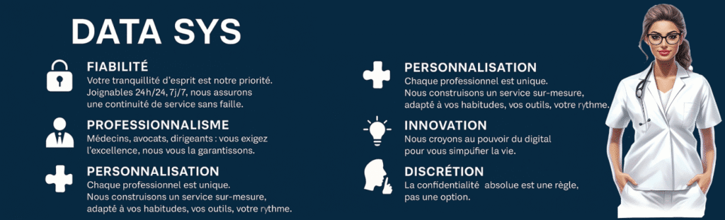 Bannière valeurs DATA SYS