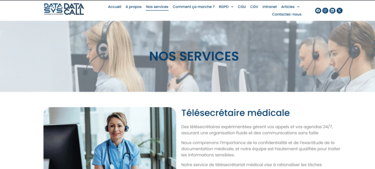 page nos services DATA SYS